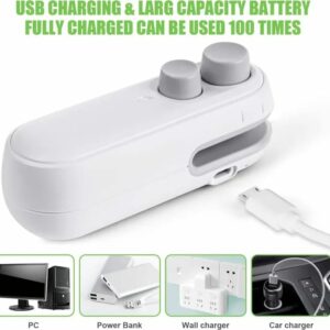 Mini Seal Machine, 2 in 1 USB Rechargeable Magnetic Heat Sealing & Cutting, Portable Handheld