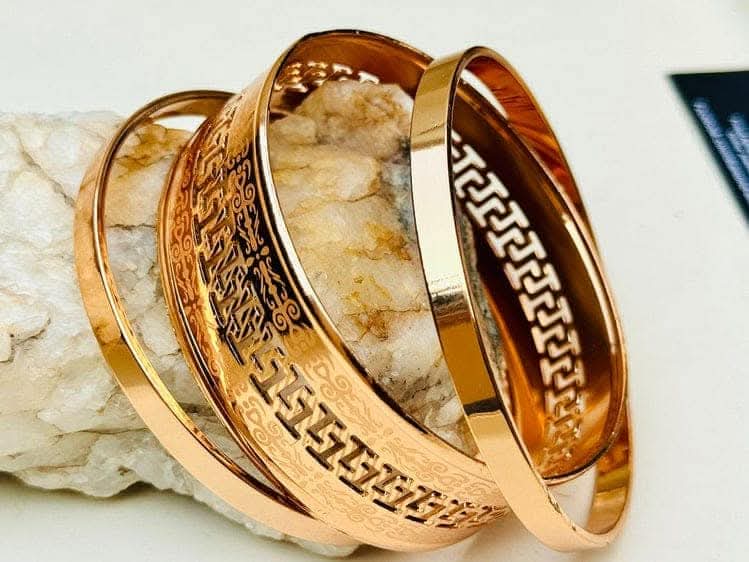 China gold plated 3 piece bangle set