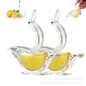 Bird Lemon Wedge Squeezer Transparent Animal Bird Fish Shape Acrylic Compact Manual Lemon Juicer