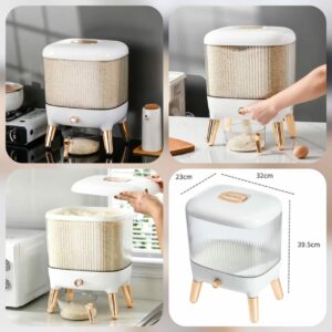 10kg Rice Dispenser with Lid – Elegant Kitchen Storage Box