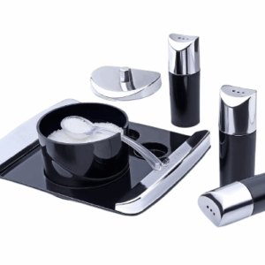 Discover LA PRADO Sugar, Salt & Pepper Shaker 4pcs Set with Unique Tray