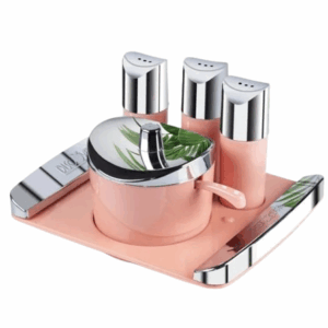 Discover LA PRADO Sugar, Salt & Pepper Shaker 4pcs Set with Unique Tray