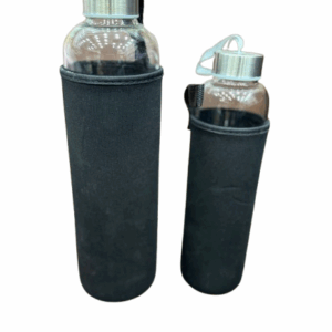 Glass Bottle with Protective Pouch – 500ml & 1000ml