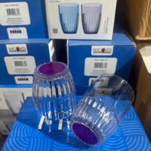Pack of 6 Clear Acrylic Drinking Glasses