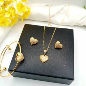 New stylish gold plated locket set