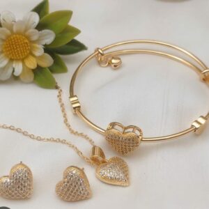 New stylish gold plated locket set