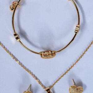 New stylish gold plated locket set