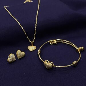 New stylish gold plated locket set