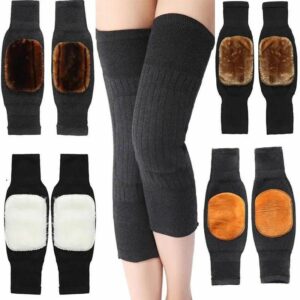 Thermal Knee Warmers with Straps – Pain Relief Wool Pads (2PCS)