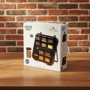 Mini Spice Rack Set of 6 – Wall-Mounted Kitchen Organizer