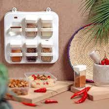 Mini Spice Rack Set of 6 – Wall-Mounted Kitchen Organizer