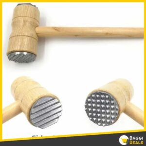 Wooden Steak Mallet – Heavy-Duty Double-Sided Meat Hammer