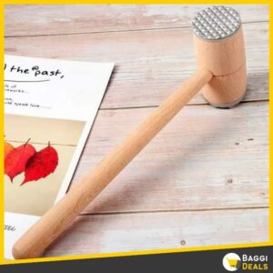 Wooden Steak Mallet – Heavy-Duty Double-Sided Meat Hammer