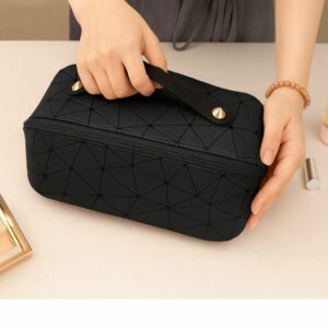 Large Waterproof Cosmetic Bag with Handle & Divider