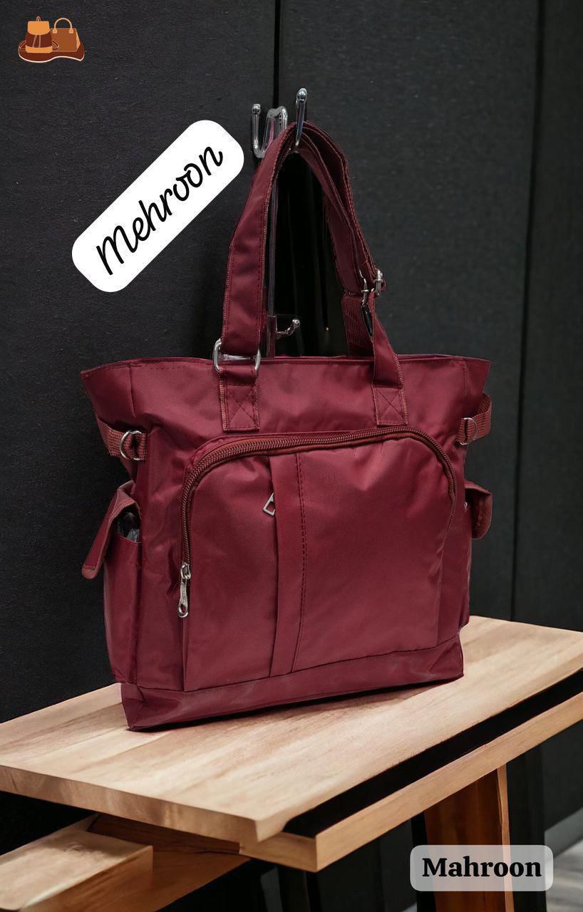 Waterproof Canvas Tote Laptop Bag – Multi-Pocket Work Bag - Image 2