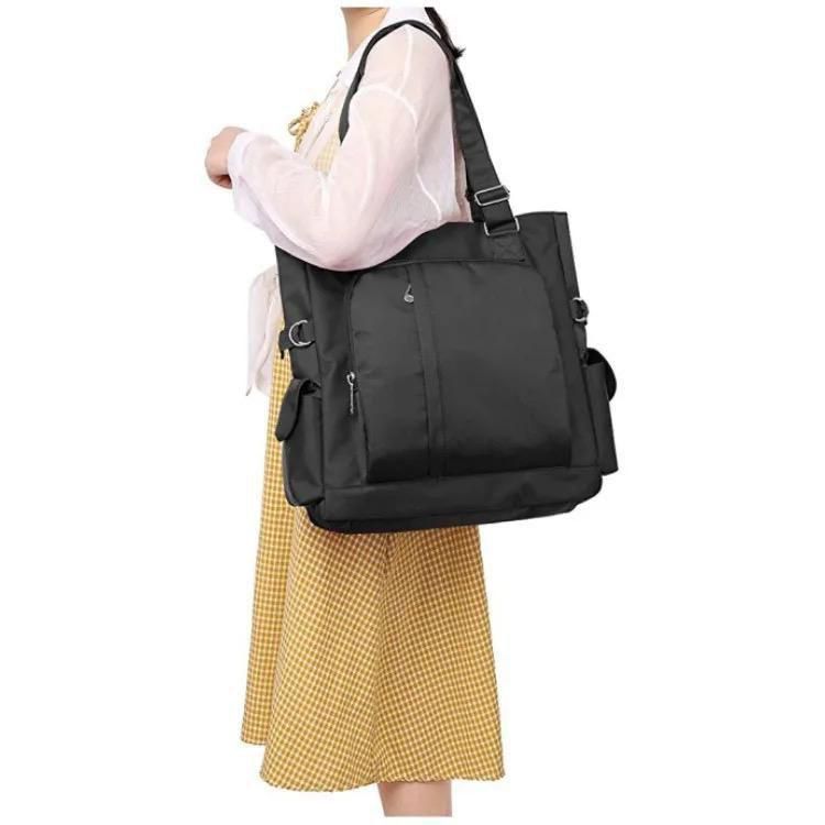Waterproof Canvas Tote Laptop Bag – Multi-Pocket Work Bag - Image 4