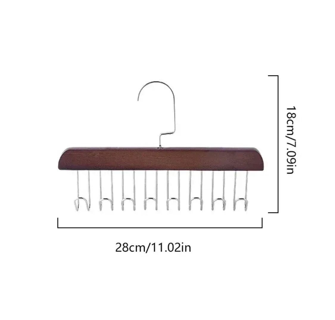 Luxury Wooden Clothes Rack with Metal Frame – Brown & Gold - Image 3