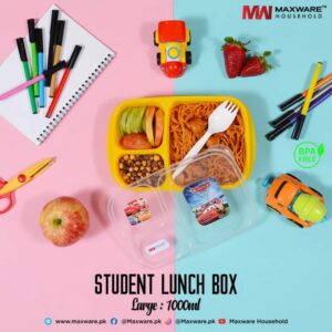 Maxware 1000ml 3-Compartment Lunch Box for Students & Home