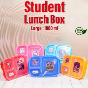 Maxware 1000ml 3-Compartment Lunch Box for Students & Home