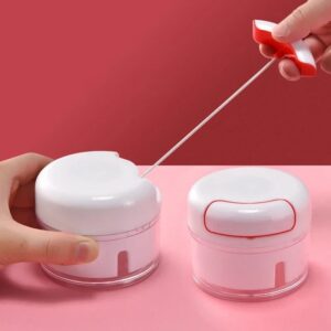 Mini Hand Pull Vegetable & Garlic Chopper – Stainless Steel blade