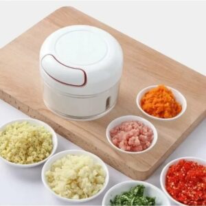 Mini Hand Pull Vegetable & Garlic Chopper – Stainless Steel blade