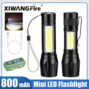Zoomable Rechargeable LED Torch – Stainless Steel