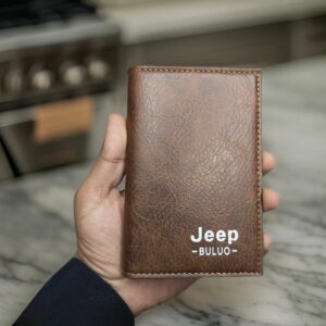 JEEP Buluo Half-Long Wallet with Card Holder – Brown