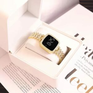 Diamond Studded LED Smart Watch for Girls & Women