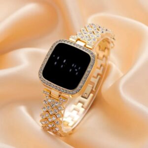 Diamond Studded LED Smart Watch for Girls & Women