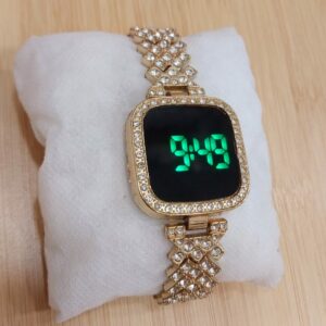 Diamond Studded LED Smart Watch for Girls & Women