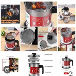 Stainless Steel Oil Filter Pot with Grease Strainer