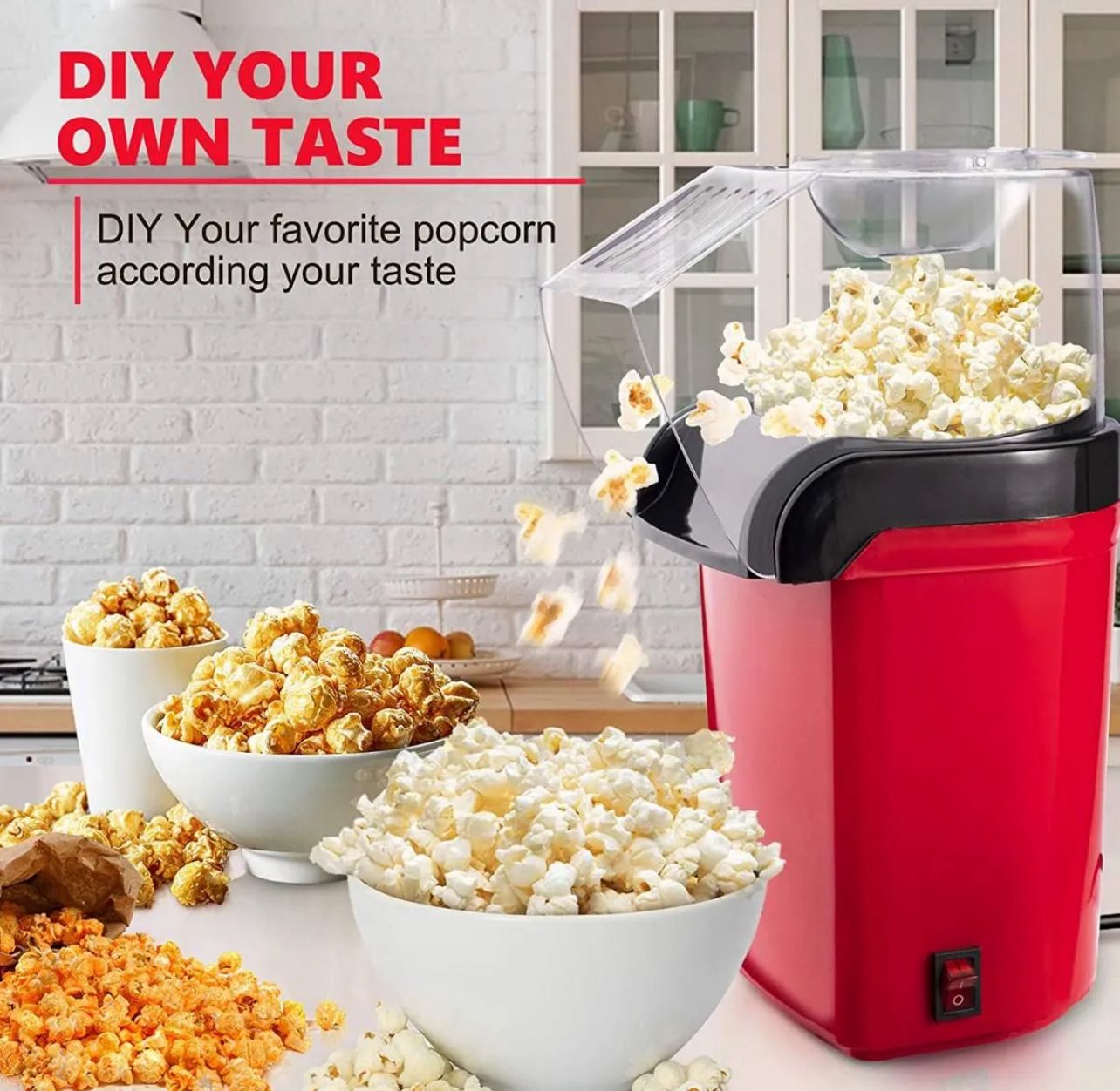 Mini Electric Oil-Free Popcorn Maker for Kids & Home