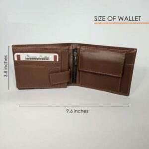 Genuine Leather Spacious Wallet with Card Holder & Zip