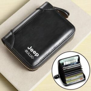 JEEP Spacious Top Zipper Wallet with Card Holder