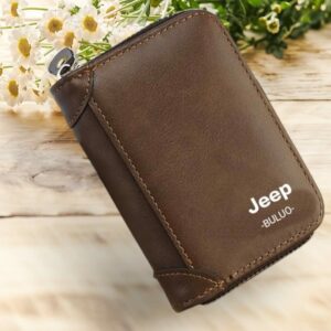 JEEP Spacious Top Zipper Wallet with Card Holder