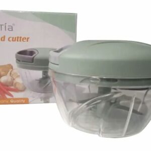 Manual Vegetable Hand Chopper – 3 Blade Food Cutter