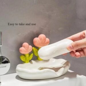 Flower Soap Dish – Luxury Plastic Sink Soap Holder