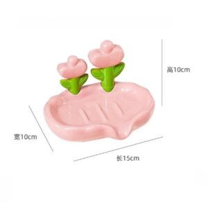 Flower Soap Dish – Luxury Plastic Sink Soap Holder