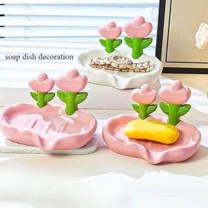 Flower Soap Dish – Luxury Plastic Sink Soap Holder