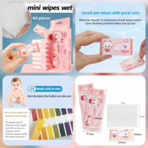 Mini Cleaning Wipes Pack – 8 Mini Packs | 64 Total Wipes