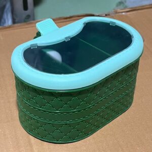 3 Compartment Spice Jar Box with Spoon Organizer