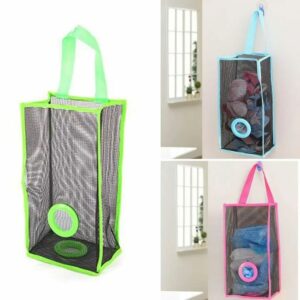 Plastic Shopping & Garbage Bag Holder – Hanging Kitchen Basket