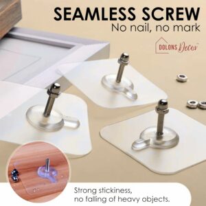 10pcs Adhesive Wall Screws – No Drill Hanging Hooks
