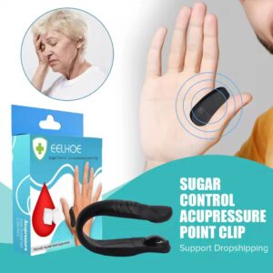 Sugar Control Acupressure Clip – Wearable Hand Tool (Black)