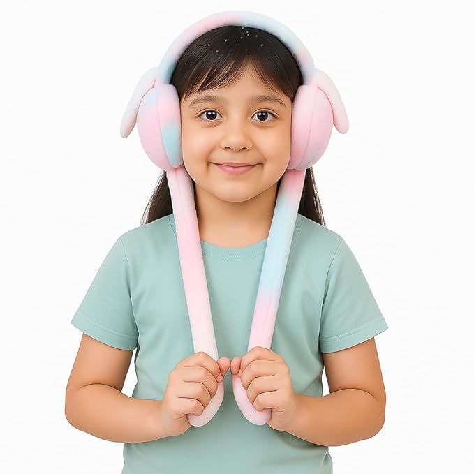 Plush Moving Ear Earmuffs with Sound Effects – Kids