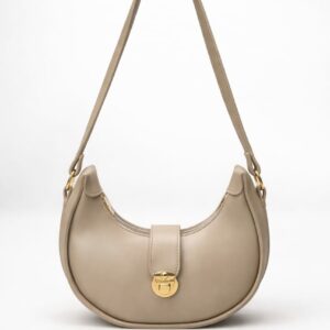 Moon-Shaped Bag – Artificial Leather, Trendy Design