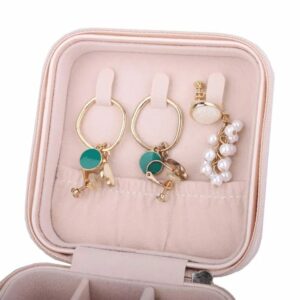 Mini Travel Jewellery Box Case with Faux Leather