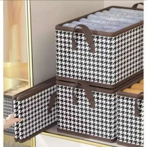Foldable Wardrobe Storage Box with Steel Frame for Clothes