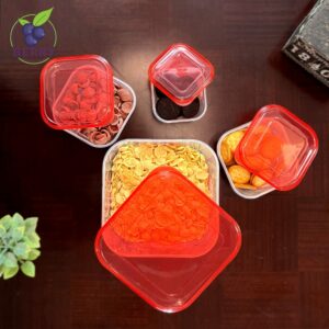 Set of 4 Food Storage Boxes – High Quality Plastic