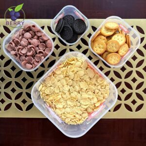Set of 4 Food Storage Boxes – High Quality Plastic
